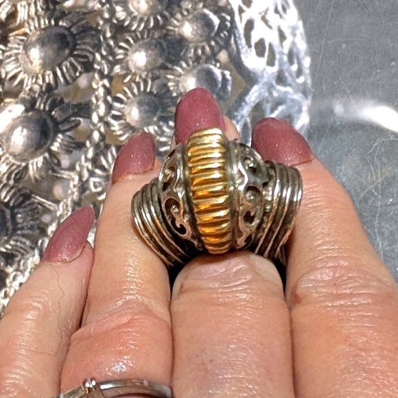 RARE Robert Wander WINC 18kt Sterling Artisan Ring - Picture 2 of 8